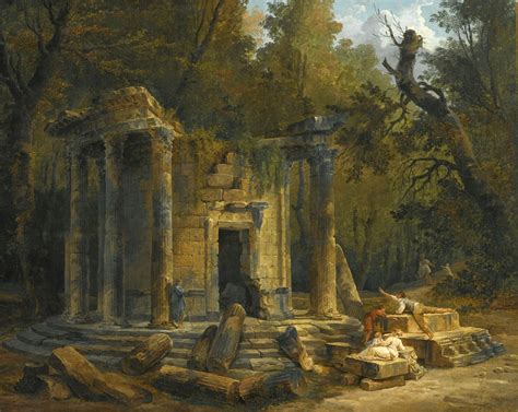 Hubert Robert Private Collection Temple Of Philosophy At