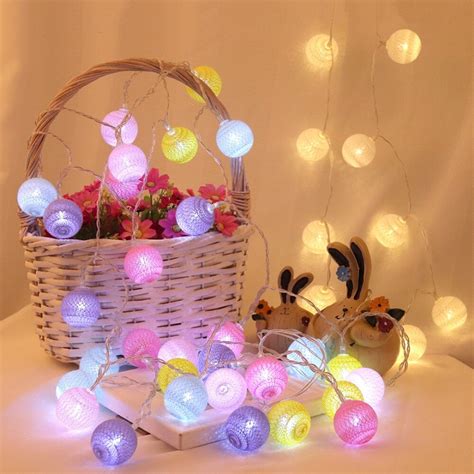 Fairy 4cm Cotton Balls String Lights 15m 3m 45m 10m Led Garland
