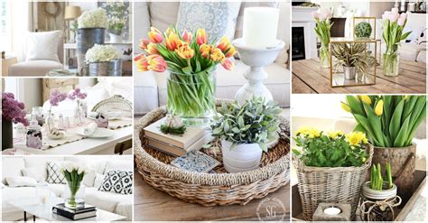 Pottery barn always has the perfect tabletop styling for their coffee and console tables. Spring Coffee Table Decor! See How They Did It!