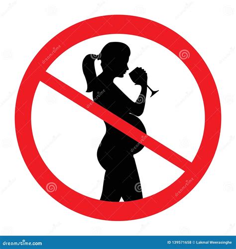 Do Not Drink Alcohol During Pregnancy Stock Vector Illustration Of Logo Prohibition 139571658