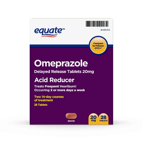Equate Omeprazole Delayed Release Tablets 20 Mg 28 Count Walmart