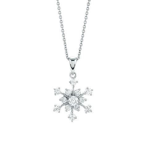 Diamond Snowflake Pendant In White Gold New York Jewelers Chicago