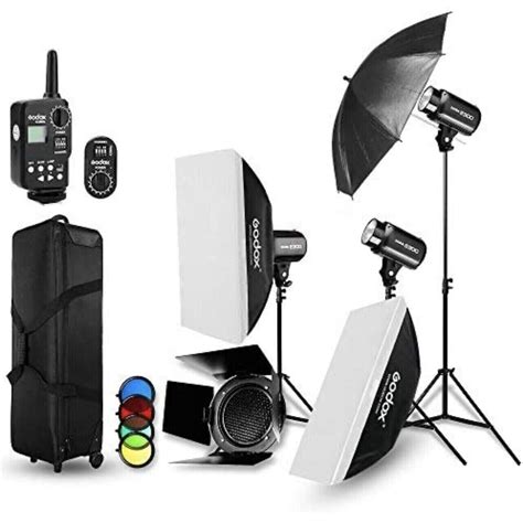 Godox E300 Strobe Studio Flash Light Kit 900w Photographic Lighting