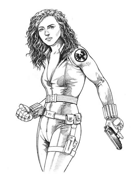 Black Widow Girl Superhero Coloring Pages Marvel Dc Party Ideas