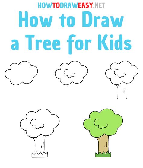 How To Draw A Tree For Kids How To Draw Easy