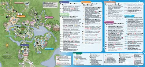 Updated Disneys Animal Kingdom Guidemap May 2015 Orlando Theme