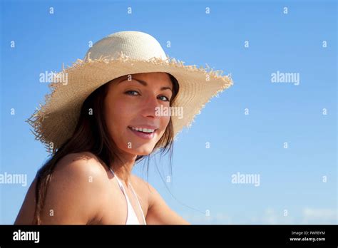 Woman In Bikini At The Beach Miami Florida Usa Stock Photo Alamy