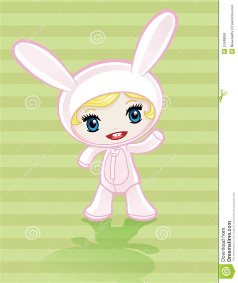 Anime Bunny Girl Stock Vector Illustration Of Animal
