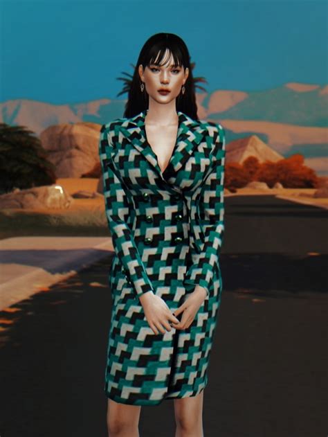 Coat Dress At Shendori Sims Sims 4 Updates