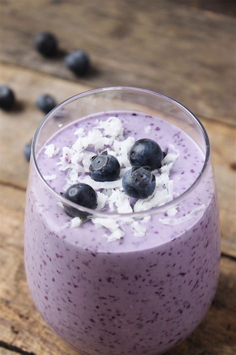 Blueberry Coconut Protein Smoothie Natural Chow