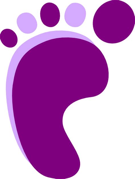 Purple Left Footprint Clip Art At Vector Clip Art Online