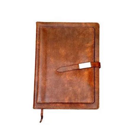 Brown Plain Leather Cover Diary At Rs 295 In Indore Id 20393554288