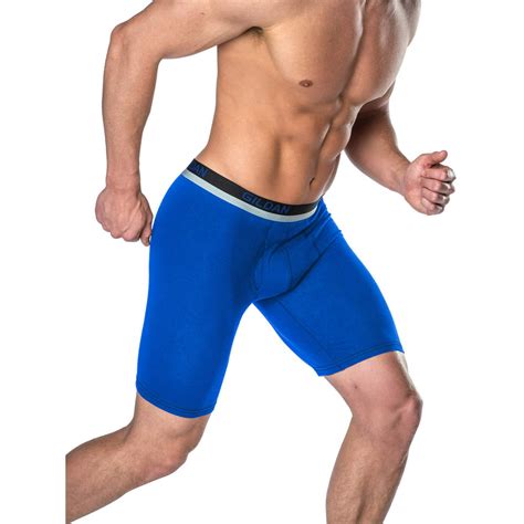 Gildan Gildan Adult Mens Performance Cotton Long Leg Boxer Briefs 3 Pack Sizes S 2xl