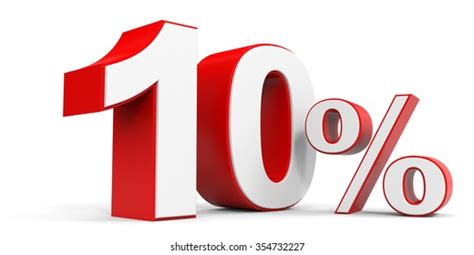 Discount 10 Percent Off 3d Illustration Stock Illustration 354732227