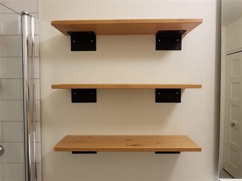 Ikea Metal Wall Shelf Rustic Diy Bookshelf With Ikea Ekby Brackets