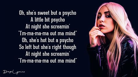 Sweet but psycho stayed at no. LopesCa: Sweet but Psycho - Ava Max - Lyrics