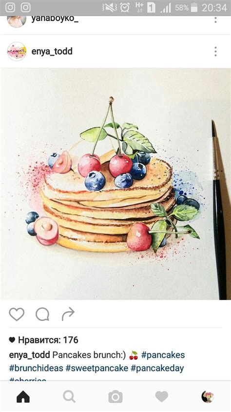 Dessert Illustration Watercolor Food Water Colors Water Painting