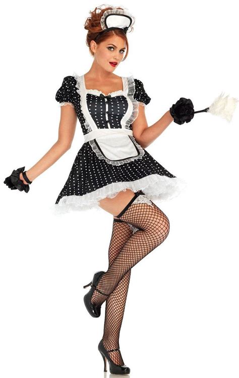 Frisky French Maid Sexy Costume Womens Maid Fancy Dress Costume