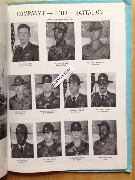 1982 U.S. ARMY BASIC SCHOOL YEARBOOK, CO. F, 4TH BN, 2ND BDE, FORT