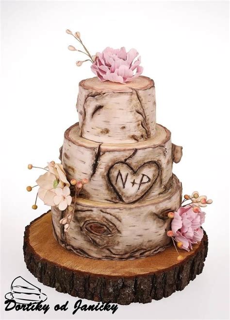 Birch Wedding Cake By Dortikyodjanicky Cakesdecor