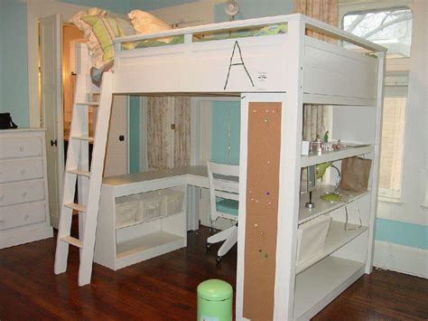 Pottery Barn Sleepstudy Loft Bed White Wooden Loft Bed With Computer