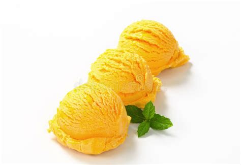 Three Scoops Of Ice Cream Stock Photo Image Of Orange 39786934