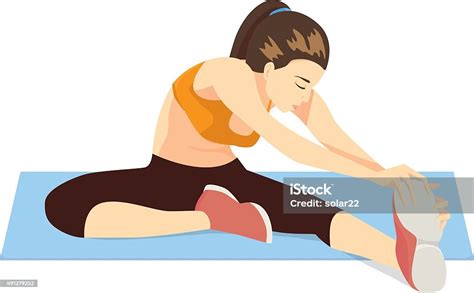 Cool Down Stretches Leg After Exercise Stock Illustration Download