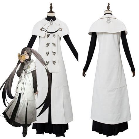 Fate Grand Order Cosplay Costume Akuta Hinako Costume White Long Coat