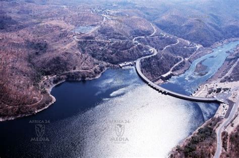Aerial Shot Of The Victoria Falls Hydro Electric Power Station Located