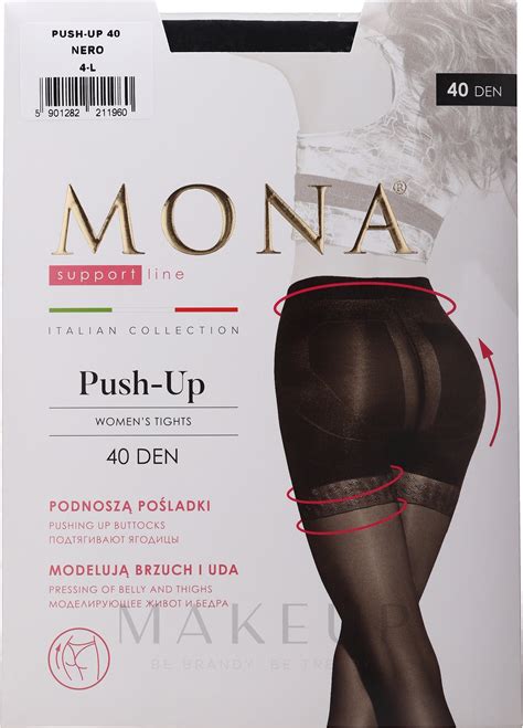Mona Push Up Tights 40 Den Nero Makeup
