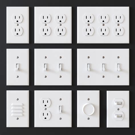 Us Electrical Outlets And Switches 3d Model Cgtrader
