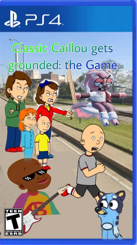 Classic Caillou gets grounded the game by gretawinter on DeviantArt