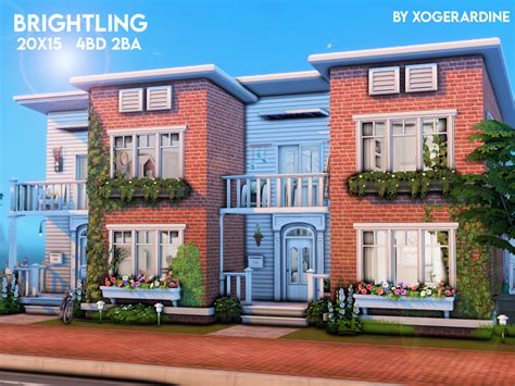 Brightling Townhouse By Xogerardine From Tsr • Sims 4 Downloads