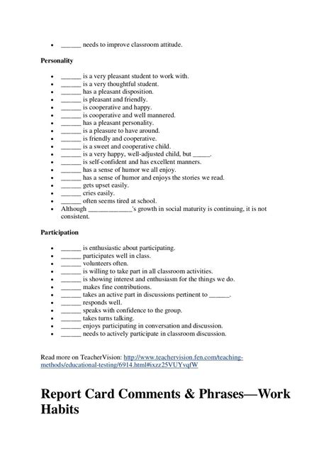 Report card comments | Report card comments, Remarks for report card, Preschool report card comments