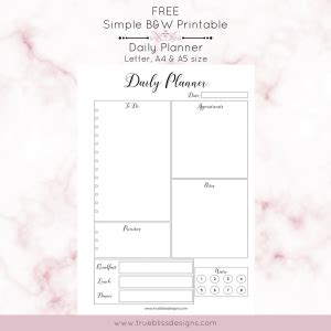 My study life is everything your paper planner is and more. Simple Black and White Printable Planners - True Bliss Designs