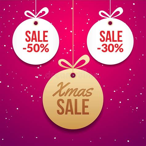 Christmas Ball Tag Special Price Offer Vector Circle Card New Year