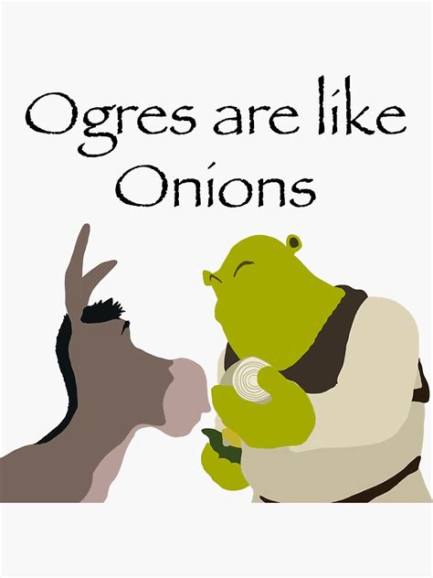 Ogres Are Like Onions Shrek Sticker For Sale By Kargashah Redbubble