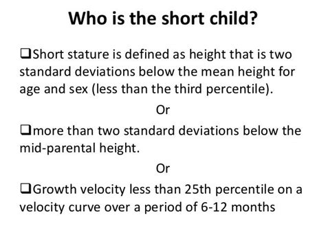 Short Stature Indication Of Growth Hormone Therapy