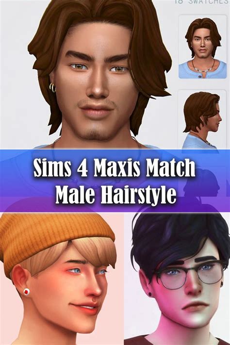 Sims 4 Maxis Match Male Hairstyle Maxis Match Sims 4 Hair Male Sims