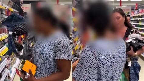 tiktok video shows gold coast shop worker confronting woman accused of stealing clothes 7news