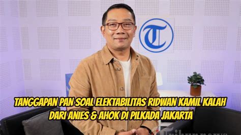 Reaksi Tak Terduga PAN Soal Elektabilitas Ridwan Kamil Kalah Dari Anies