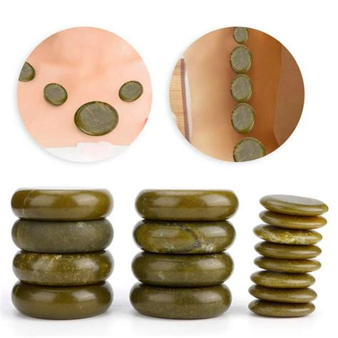 Lyumo Hot Stone Massage 16pcsset Hot Spa Massage Stone Set Heated Green Jade Body Massage Rock
