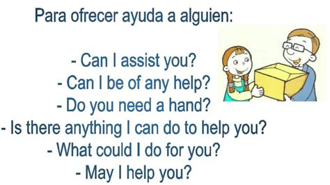 Mini Frases En Ingles Para Pedir Ayuda Aceptar Ayudar Y Ofrecer Ayuda