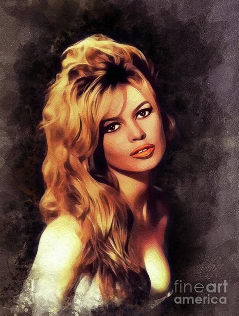 A fine example is her 'une parisienne' from. Brigitte Bardot, Actress Painting by Esoterica Art Agency