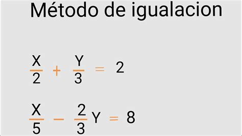 Compruebas los resultados.resolveremos el siguiente ejemplo con los pasos anteriores: Sistema de ecuaciones con fracciones metodo de igualacion 2X2 - YouTube
