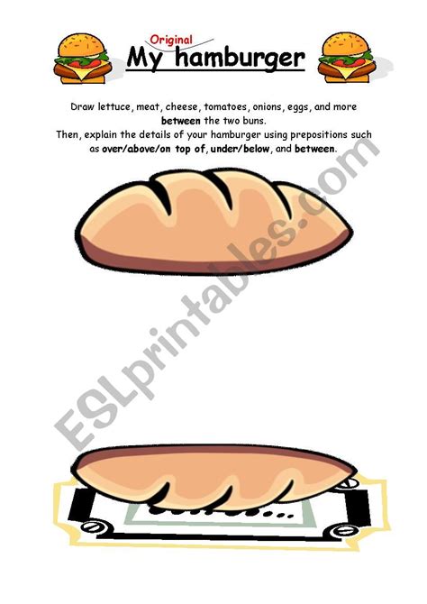 My Original Hamburger Esl Worksheet By Bjung