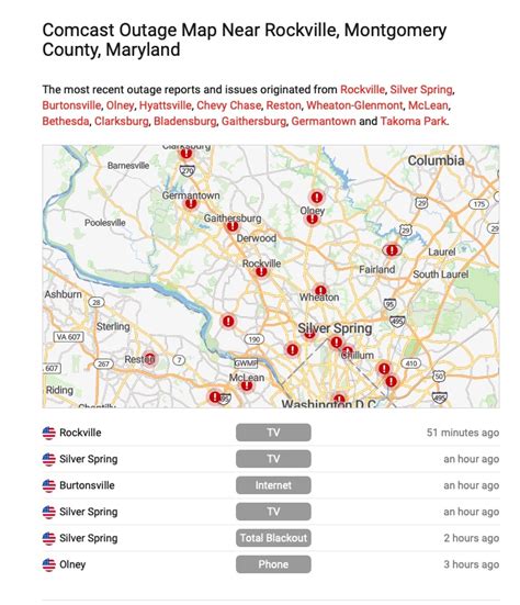 Now these common internet outages will vary depending on how an area is setup to receive internet service. Area-Wide Comcast Outage, East Gude Closed Near 355 | Montgomery Community Media