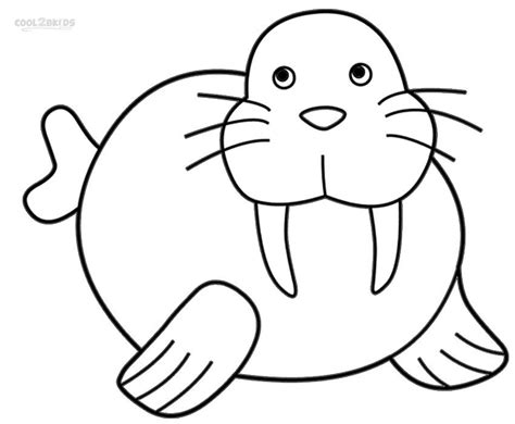 Printable Walrus Coloring Pages For Kids Cool2bkids Super Coloring