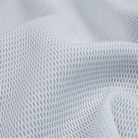 White Novelty Spacer Mesh With Oval Design
