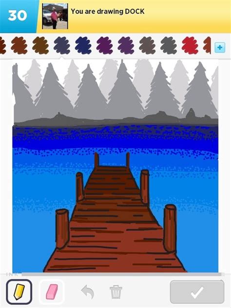 Use fish lights around your lake dock and shoreline area to attract fish. Dock Drawings - How to Draw Dock in Draw Something - The ...